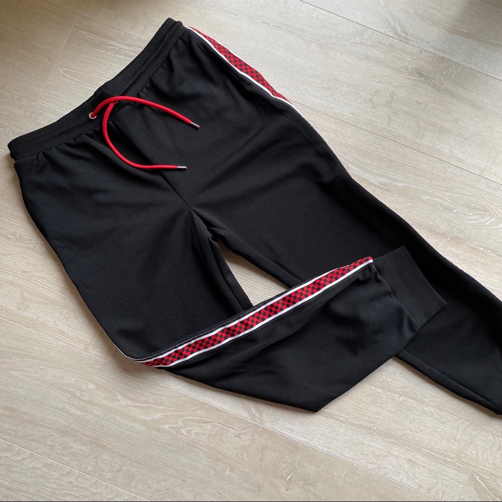 Sweatpants with Checkered Sides